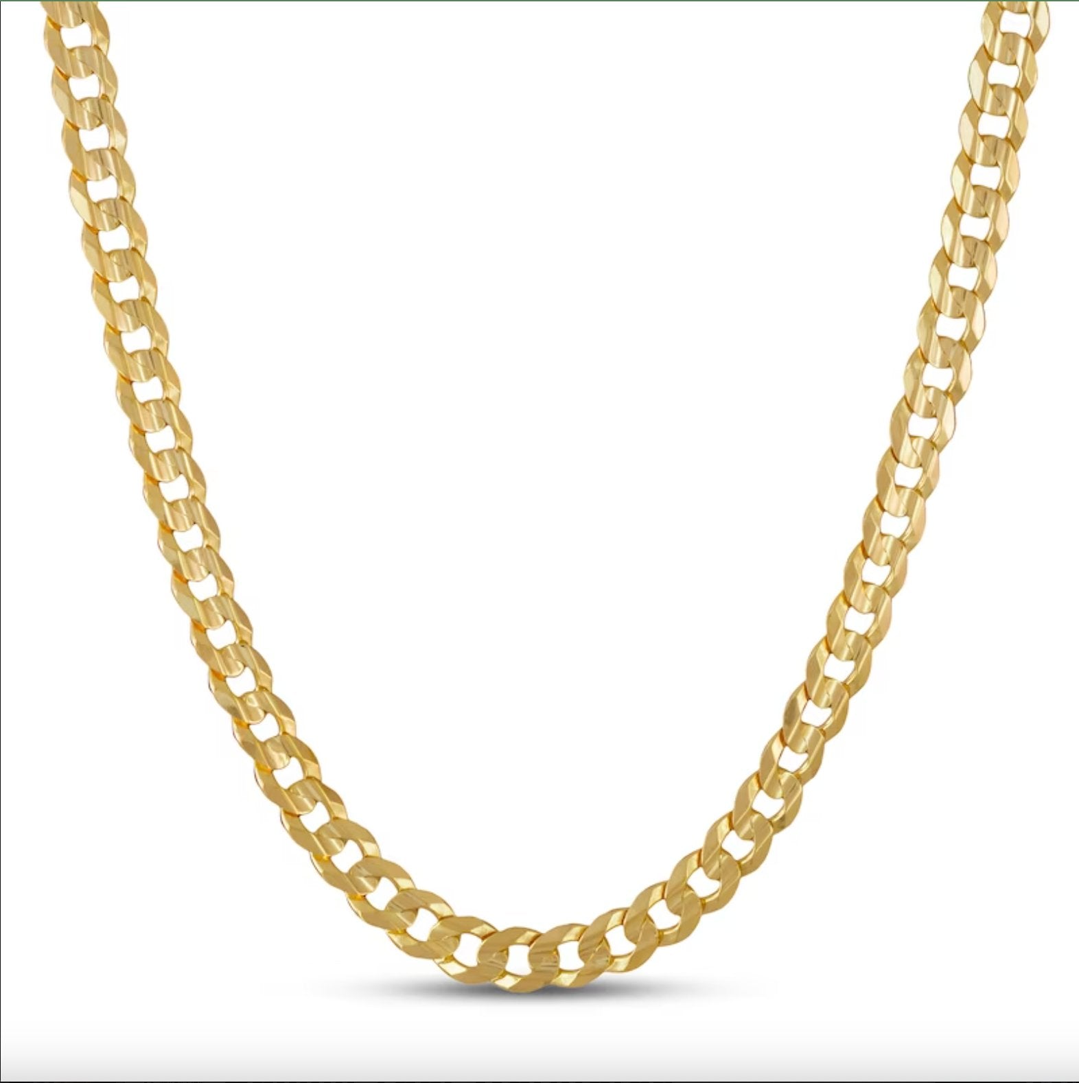 Solid Gold Curb Cuban Link Chain